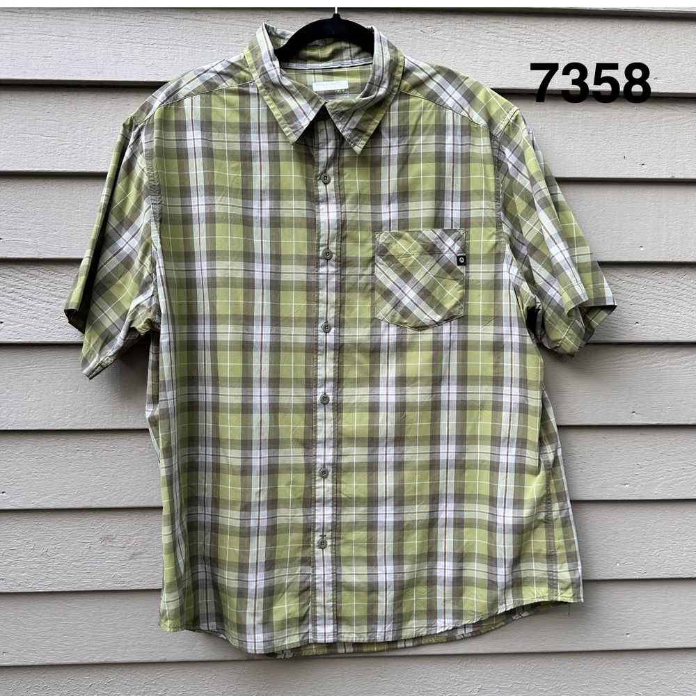 Marmot Mens Short Sleeve Summer Shirt Check Tartan Casual Button Up